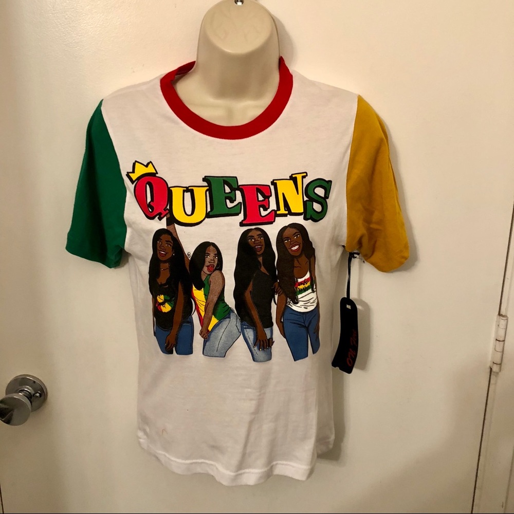 NWT On Fire Queens women’s vibe Graphic tee size M - Picture 2 of 7